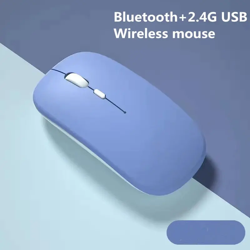 마카론 충전식 무선 블루투스 마우스 2.4G USB 마우스 안드로이드 윈도우 태블릿 노트북 PC IPAD 모바일