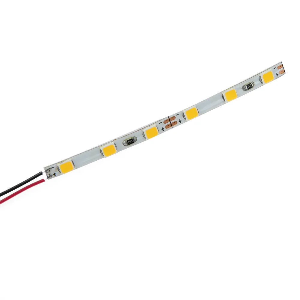 

10X Pre Wired White Strip 6 Led SMD LED Light Ornament Self-adhesive Flexible 12V~18V Model Railroads For DIY Home Garden