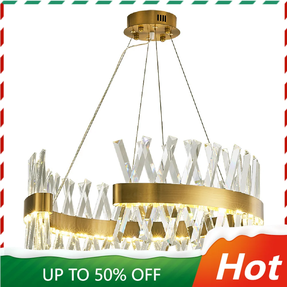 

Dimmable LED Light Fixture Upscale Lustre Chandelier 2022 Luxury Hanging Lamp Home Appliance Home Decor Various Styles