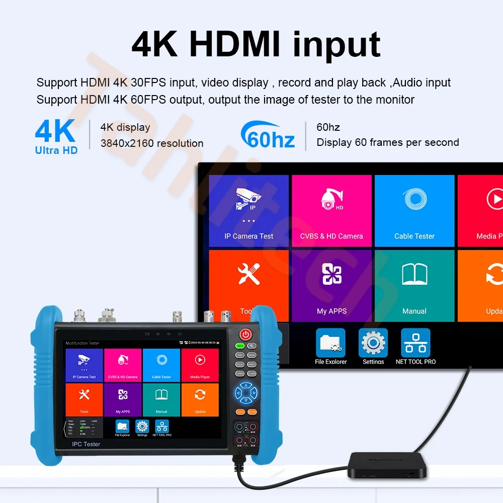 Бесплатная доставка 8K IPC-тест камеры с VGA HDMI 8MP AHD CVI TVI Тест Wi-Fi PTZ-кабель Тестер PoE CCTV