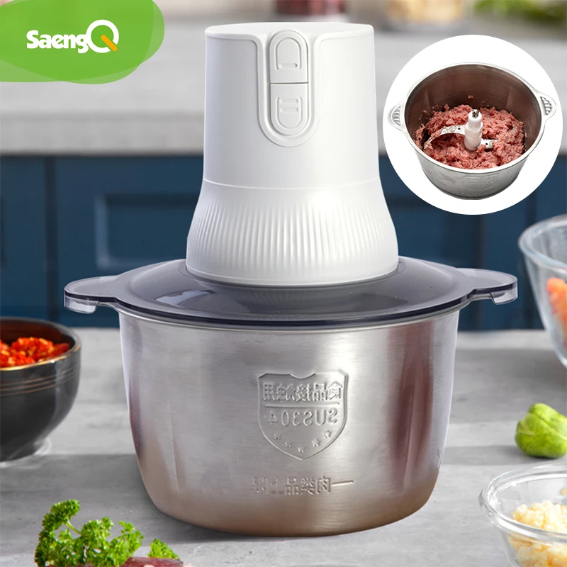 

SaengQ Electric Meat Grinder Food Processor Chopper Kitchen Machines Vegetable Chopper Slicer Machine Household Grinder