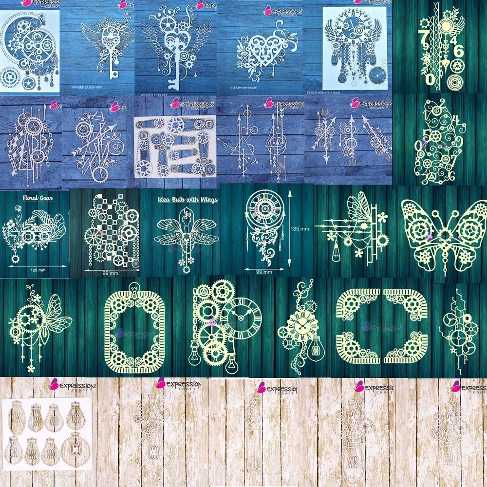Новые металлические штампы в стиле стимпанн для украшения скрапбукинга сделай