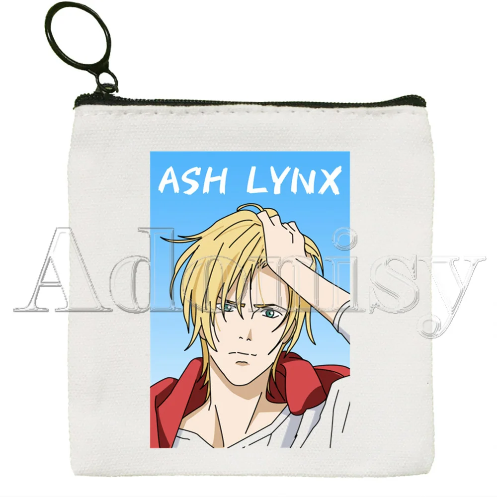 Banana Fish Key Bag Classic Animation Printing  Zipper Storage Bag Customized Print