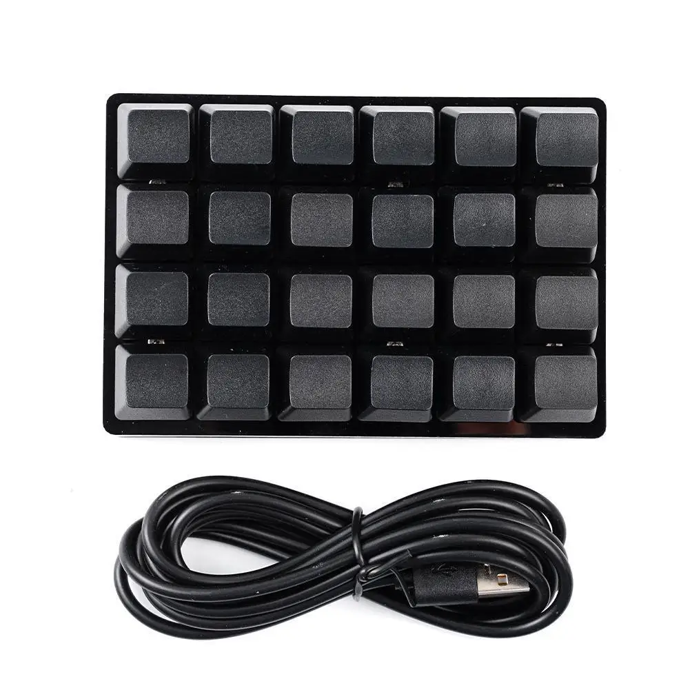 Programmable Keypad Keys Custom Macro Mechanical Keyboard 24 Keys Software Keyboard For Gaming For Shortcut Ps Programming Keypa