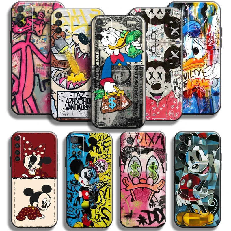 

Disney Mickey Mouse Duck Phone Case For Xiaomi Redmi 9T For Redmi 9T Case Silicone Cover Funda Black Coque Soft Carcasa
