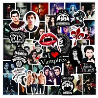 103050pcs american drama the vampire diaries graffiti stickers notebook guitar water cup trolley case pvc waterproof stickers