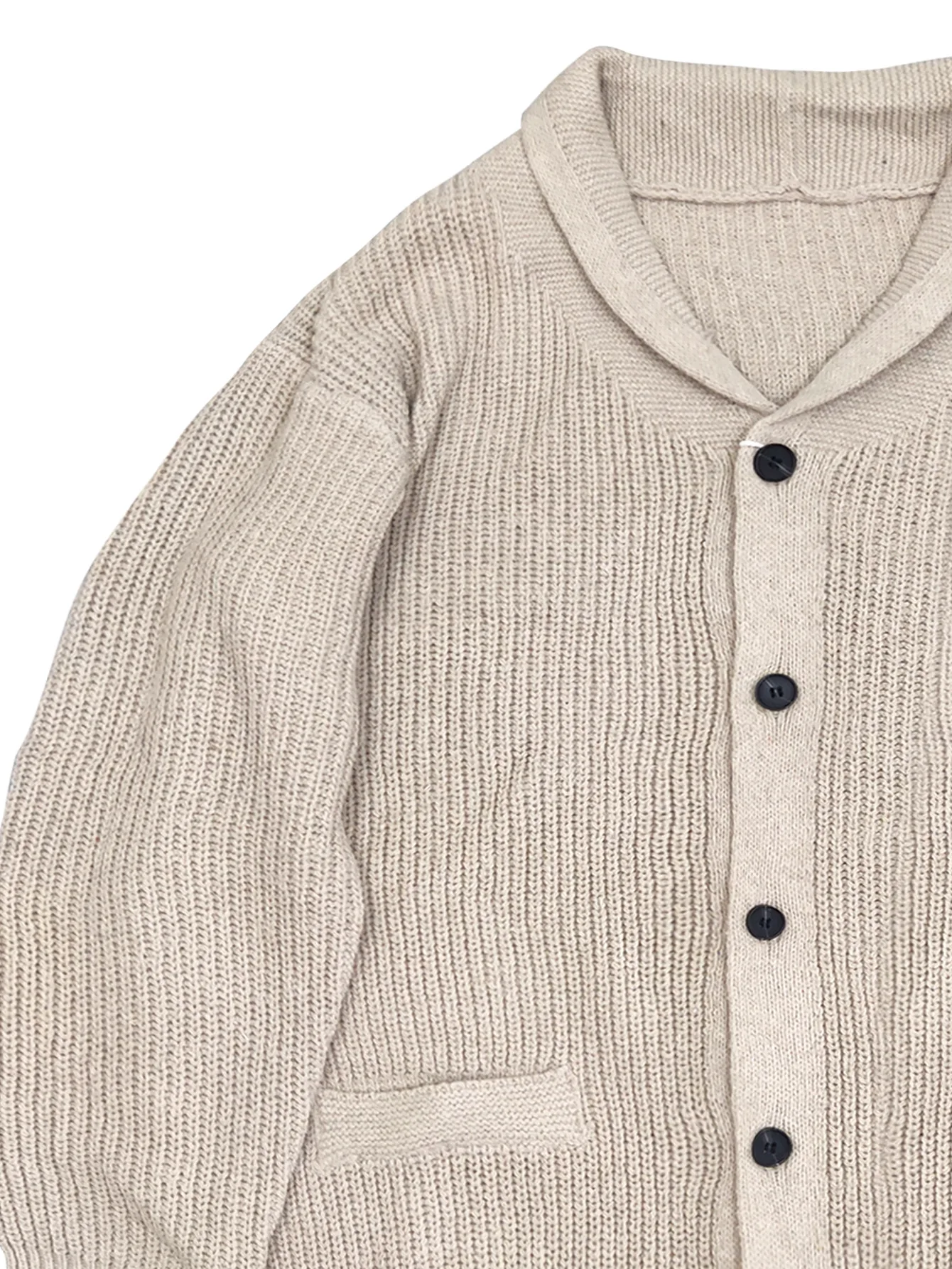 Mattswag 2022 Men Solid Color Khaki Knited Cardigans Autumn Winter Warm Loose Sweater Coats Casual Stylish Simple Men's Clothing