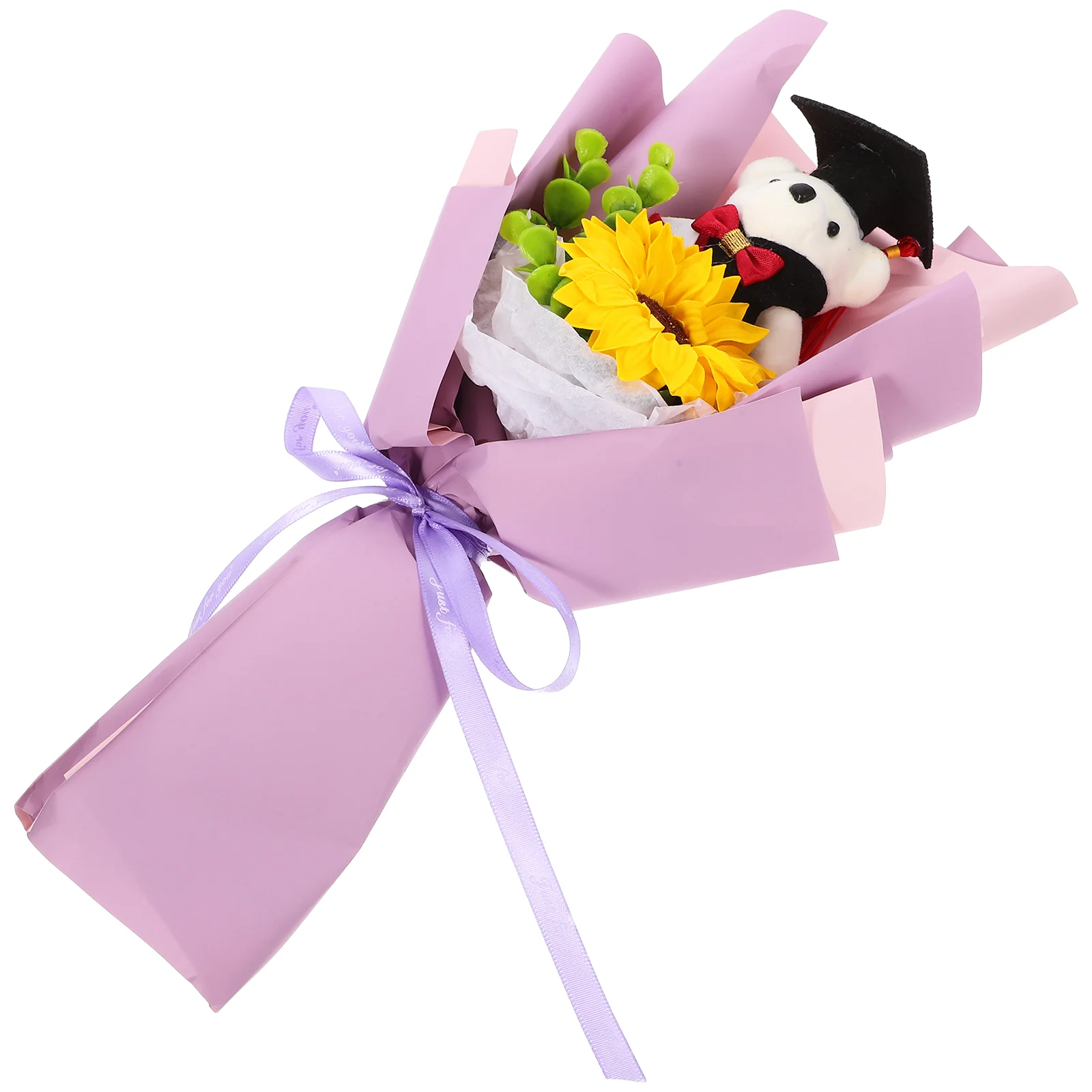 

Dr Bear Bouquet Flowers Banquet Gift Decorate Chic Graduation Cloth Present Figurine Gifts
