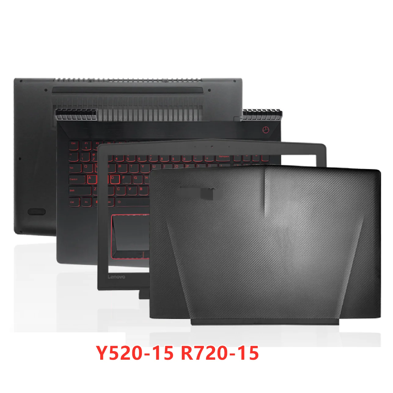 

New Laptop For Lenovo Y520-15 R720-15 Back Cover Top Case/Front Bezel/Palmrest/Bottom Base Cover Case