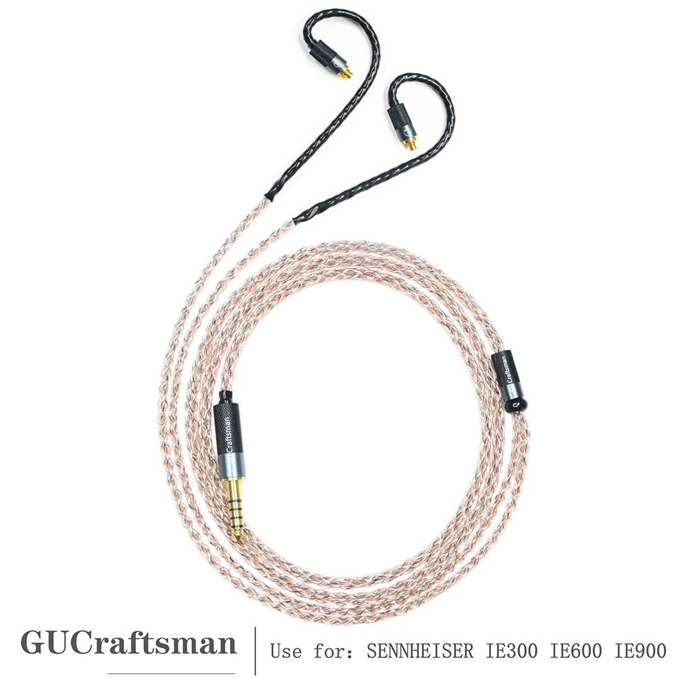 GUCraftsman 5N OFC Copper+Graphene MMCX Earphone Replacement Cables for SENNHEISER IE300 IE600 IE900