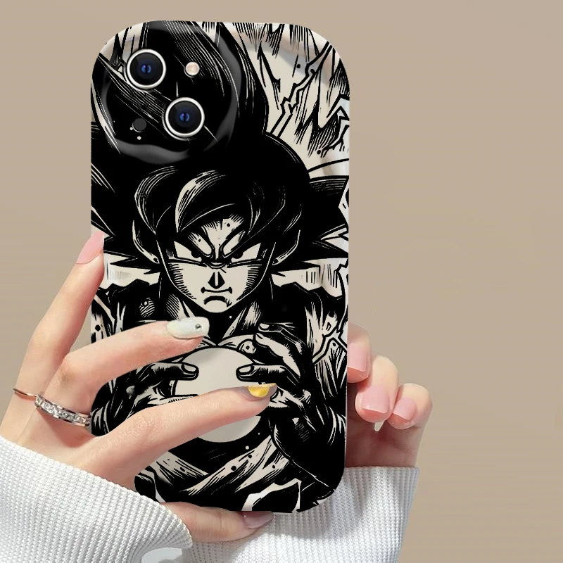 Мягкий силиконовый чехол Hot Anime 3D Wave Case For-D-Dragons Balls DBZ iPhone 16 15 14 13 12 11 Pro Max Mini X XR XSMAX 8 7 6S