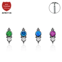g23 astm f136 titanium 16g earrings piercing cz stone helix tragus cartilage earring stud labret nose piercing body jewelry