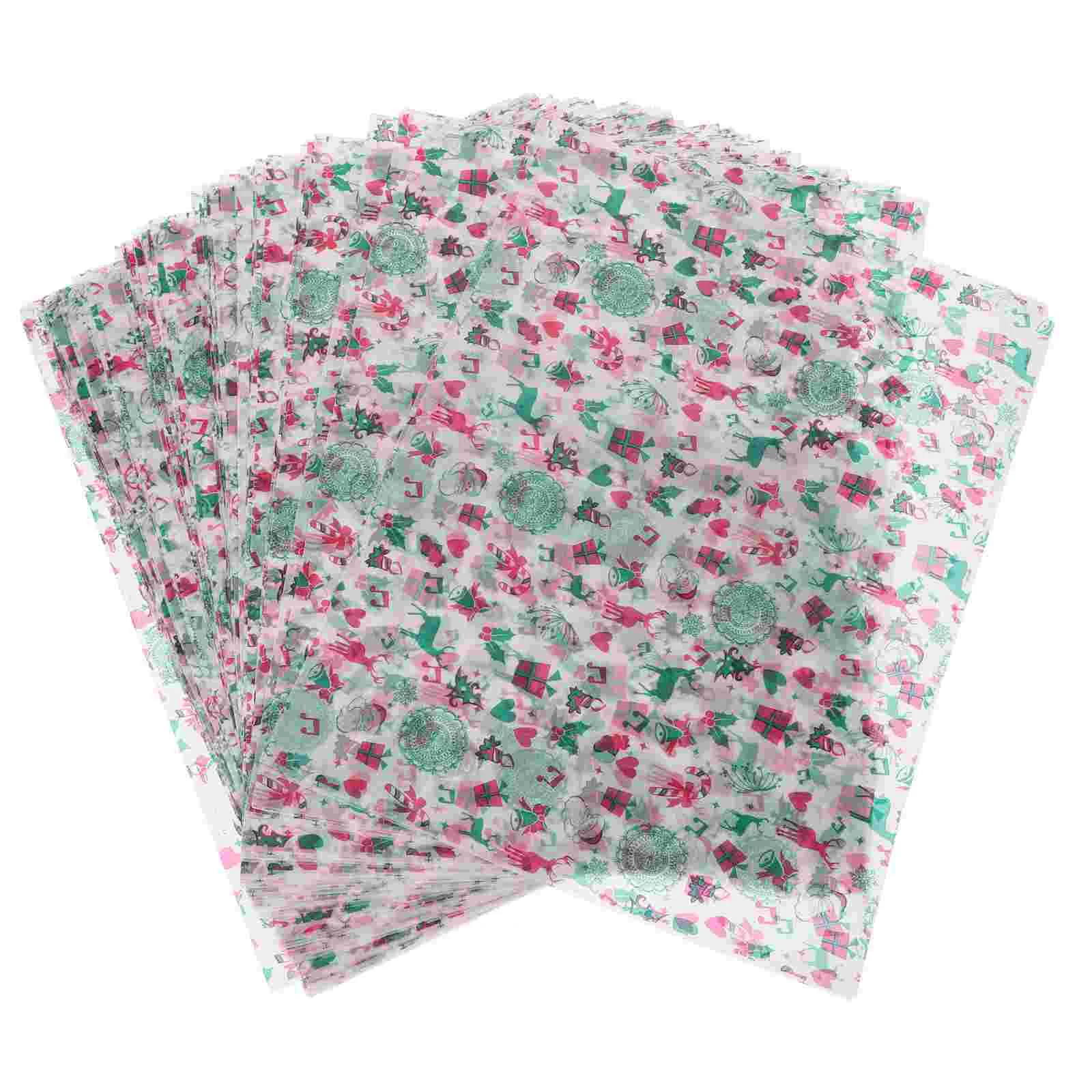 

100 Sheets of Xmas Elements Oil Absorbing Papers Delicate Fried Papers