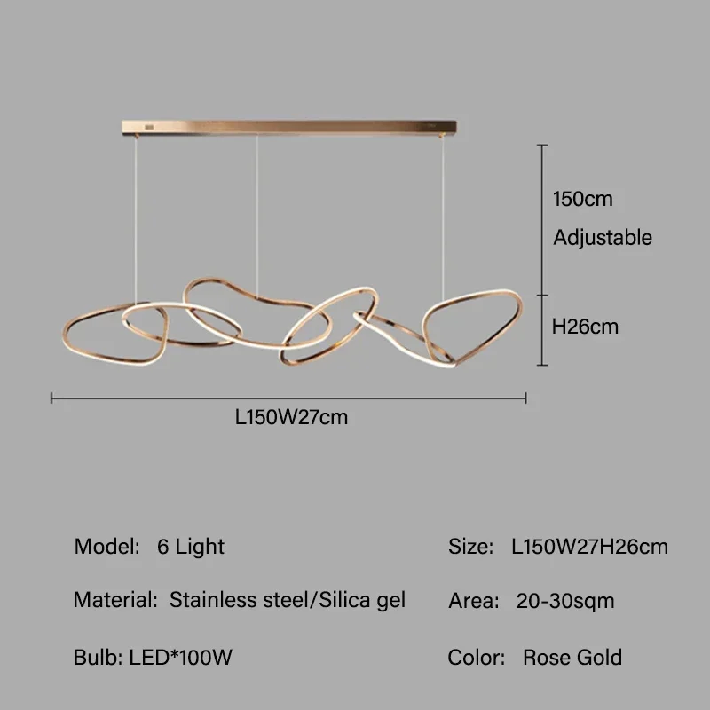 

LED люстры xiuxiu DD11 розового золота