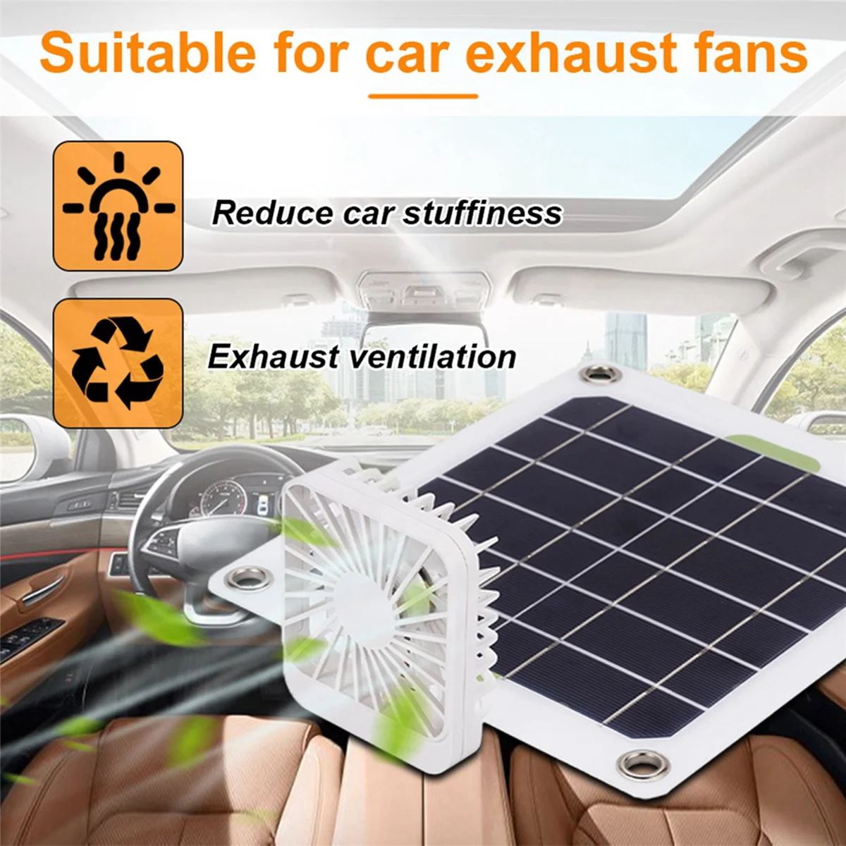 2X10 Вт USB монокристаллический кремниевый солнечный автомобильный вытяжной