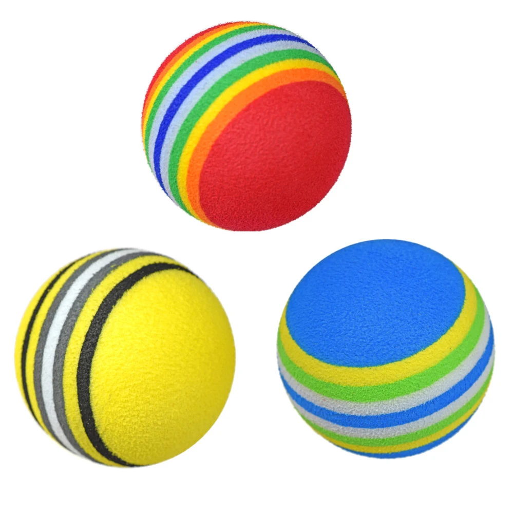

1 pcs Per Pack Rainbow PU Foam Golf Practice Balls Sponge Balls Training Aid Swing Backyard Golf Balls