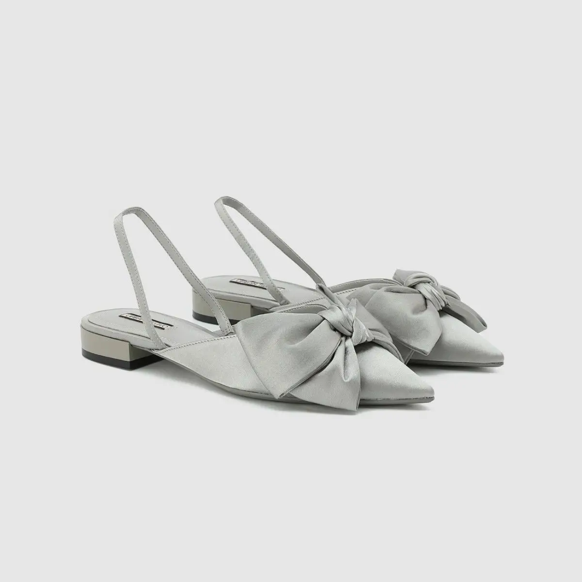 

2022 Spring New Satin Mary Jane Women's Shoes Pointed Bow Low Heel Sandals All-match Flat Comfortable Shoes Femme Zapatos