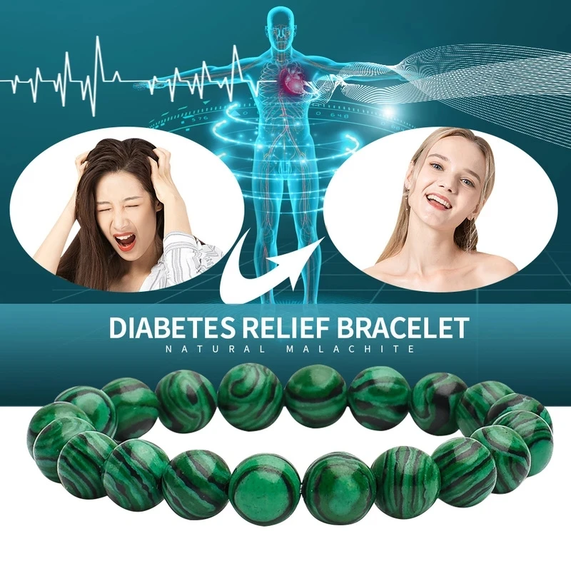 

Natural Malachite Bracelets Women Men Natural Stone Beads Bracelet Round Diabetes Relief Bracelet Healing Jewelry 6/8/10/12mm