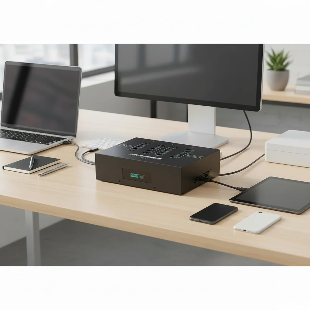 Фото 20-портовый USB 3.0 хаб для зарядки с функциями синхронизации и зарядки, совместимый с Android №1