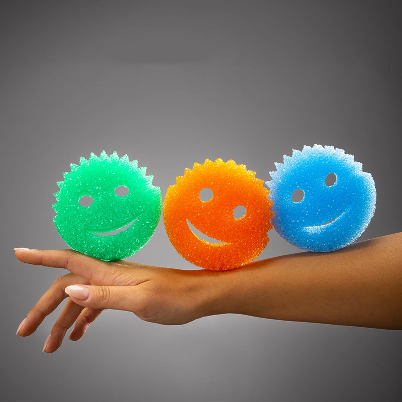 Волшебная губка-скраб для мытья посуды бытовая Чистящая салфетка кухни ванной