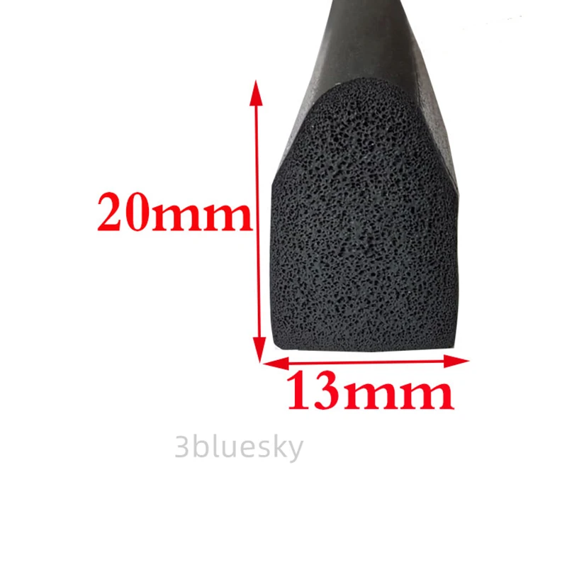 

Самоклеящаяся EPDM Резиновая поролоновая губка изоляционная прокладка полукруглая D уплотнительная дверь 13x20 мм черная