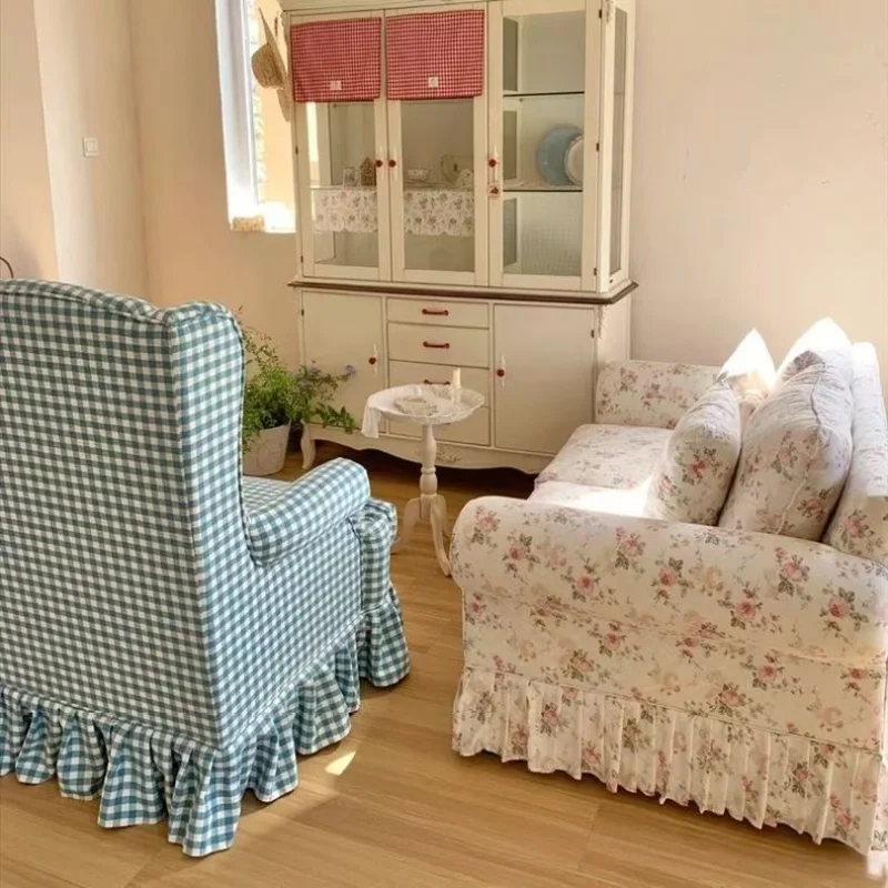 Диван во французском кремовом стиле ретро пасторальная маленькая юбка с