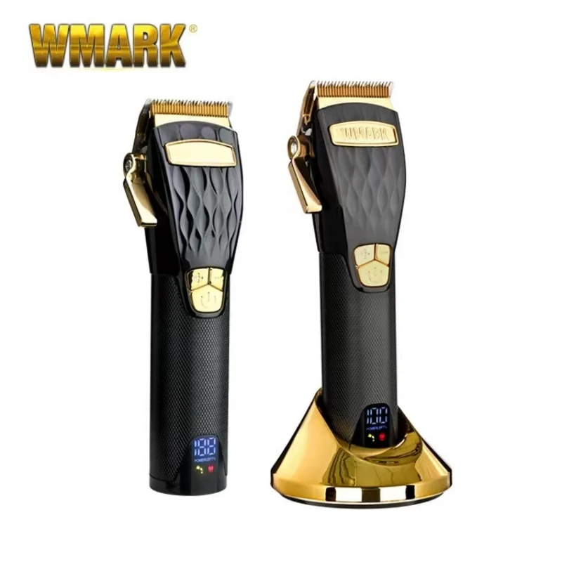 

Парикмахерская WMARK Беспроводная с 5 скоростями, устройство с коническими лезвиями, с ЖК-дисплеем, Профессиональная мужская одежда