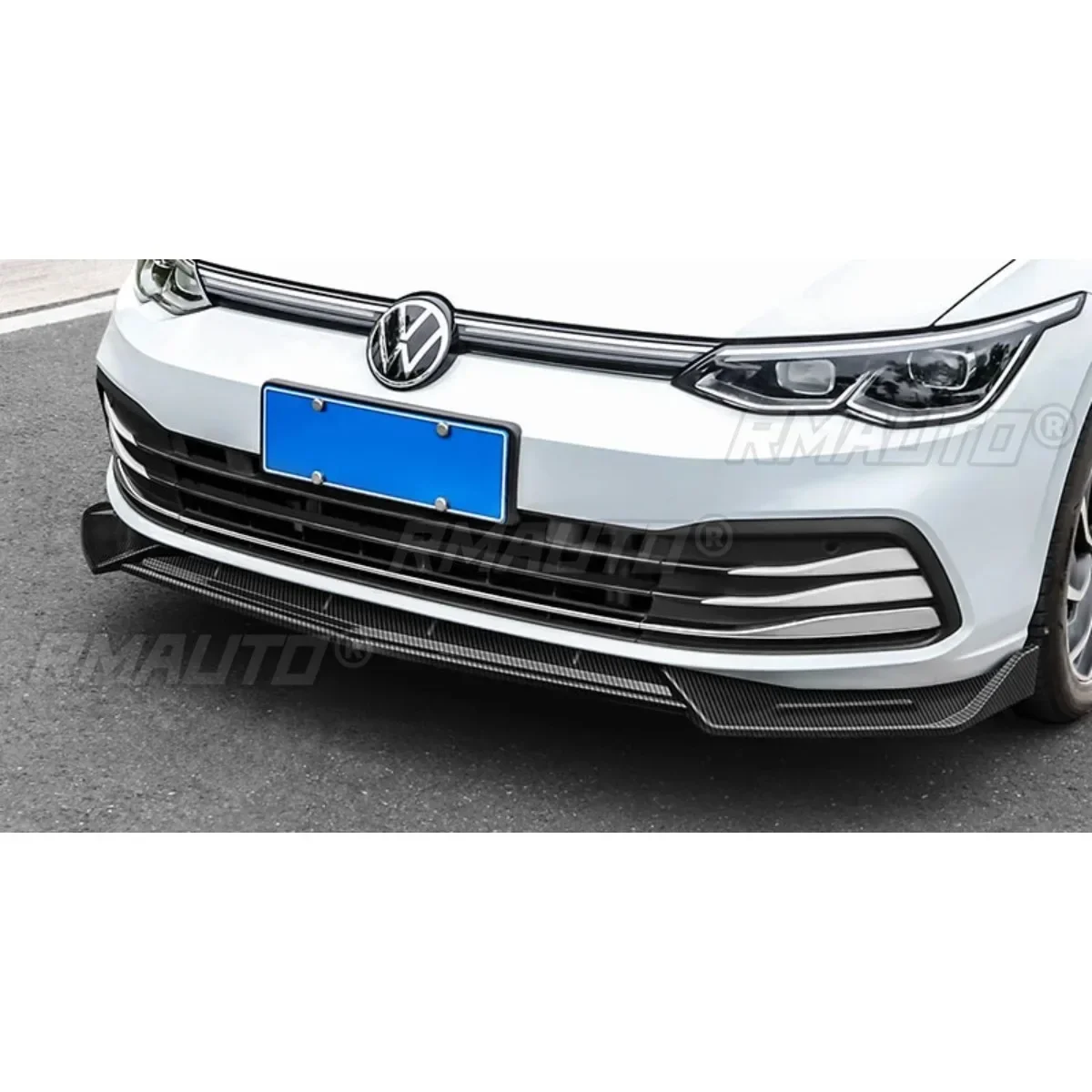 Комплект для Golf MK8 Pro GTI R-Line передний бампер губа матовый черный VW 2021-2023