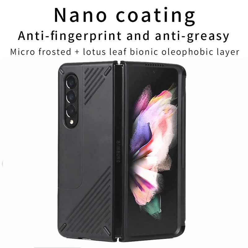 case for samsung galaxy z fold 3 5g frame build in s pen slot holder cover hard plastic shockproof case no pen free global shipping