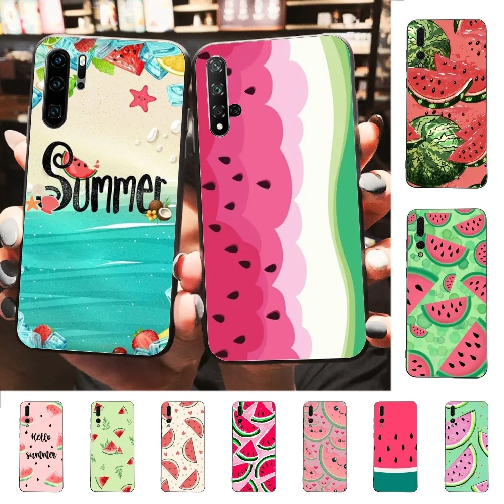 

Summer Cartoon Watermelon Phone Case For Huawei P 8 9 10 20 30 40 50 Pro Lite Psmart Honor 10 lite 70 Mate 20lite
