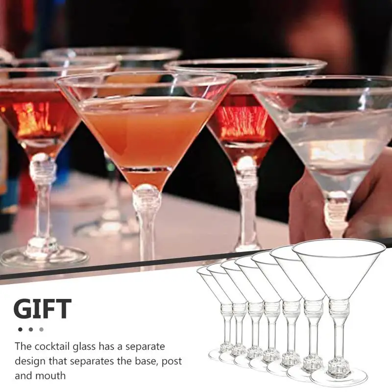 

20Pcs Disposable Cocktail Cups Cups Clear Champagne Cups Cocktail Cups Party Champagne Goblets Mousse GlassParty Favors