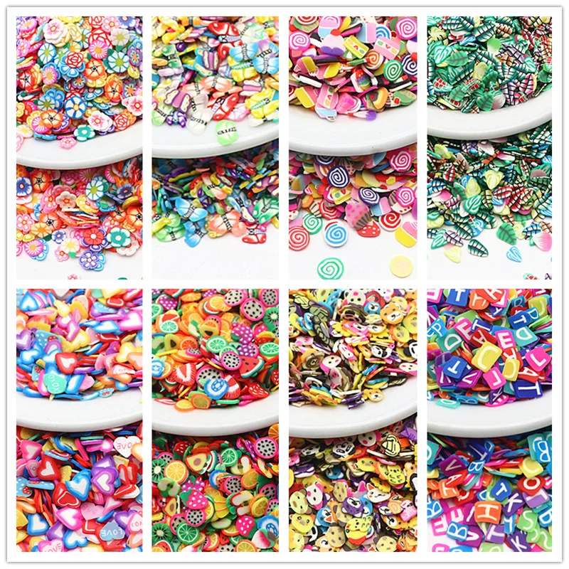 

Polymer Hot Clay Simulation Animal Fruit Soft Pottery Sliced Patch Crafts DIY Slime Clay Filled Decorative Material 3-7mm