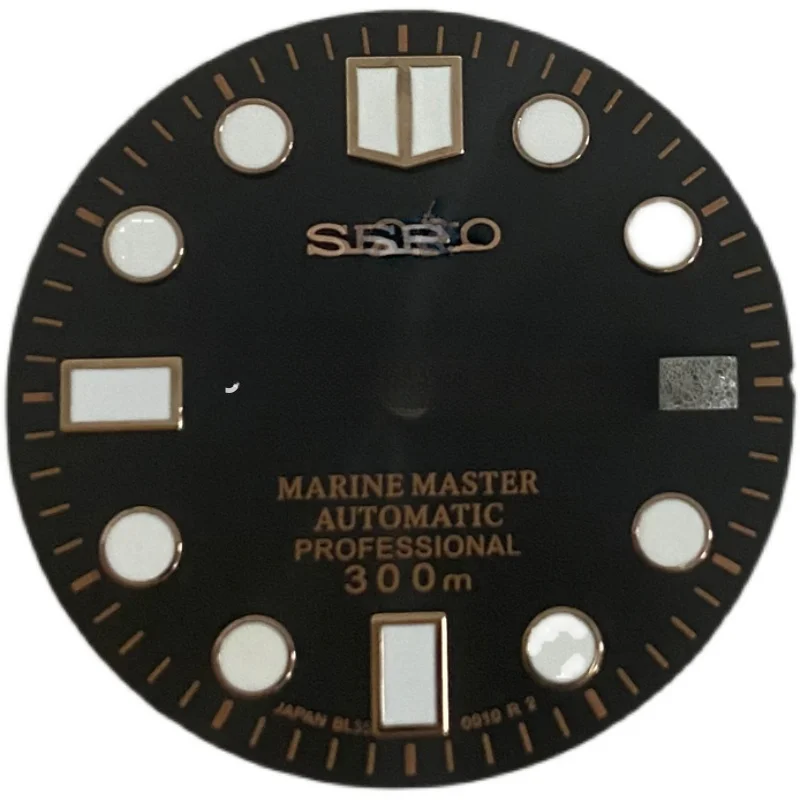 

Modified Sun Pattern Rose Gold Large Nail Dial 28.5mm Green Luminous Suitable For Nh35/36/4R Movement