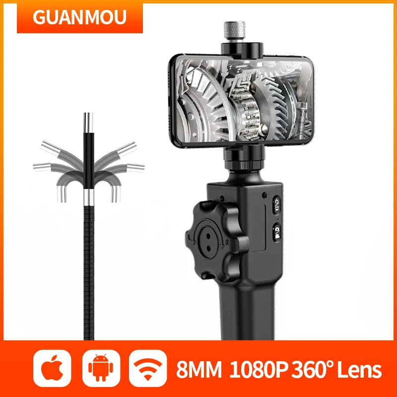 Двухсторонний артикуляционный эндоскоп на 180 градусов, промышленный эндоскоп с диаметром 6,2 мм/8,5 мм для руля, для iPhone, Android - купить по выгодной цене - Апрельский топ товаров с Али