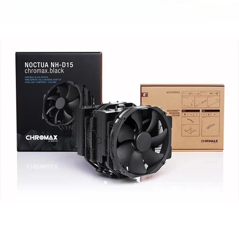 Фото Owl NH-D15 chromax.черная черная версия, вентилятор двойной башни A15, многоплатформный радиатор процессора №3