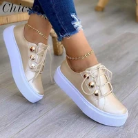 womens casual shoes 2022 summer new round toe ladies lace up comfy loafers home outdoor running walking sport sneakers