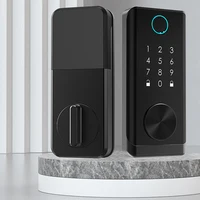 2022 New Design Fingerprint Locks For Doors Multiple Password Forms Double Keyed Deadbolt Lock Tt Front Door Deadbolt Set