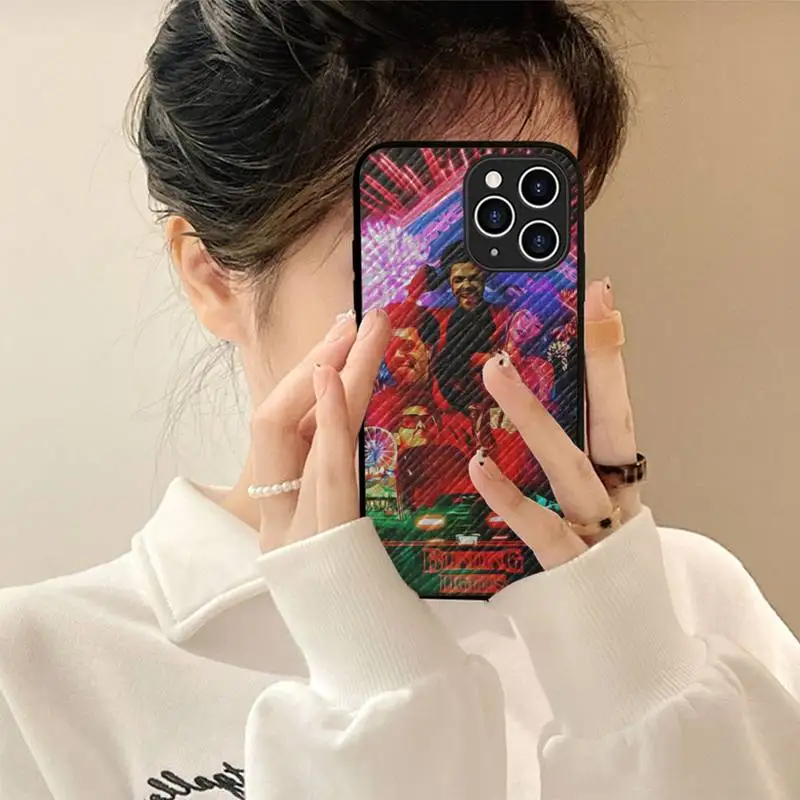 

The Weeknd XO Phone Case Hard Leather Case for iPhone 11 12 13 Mini Pro Max 8 7 Plus SE 2020 X XR XS Coque