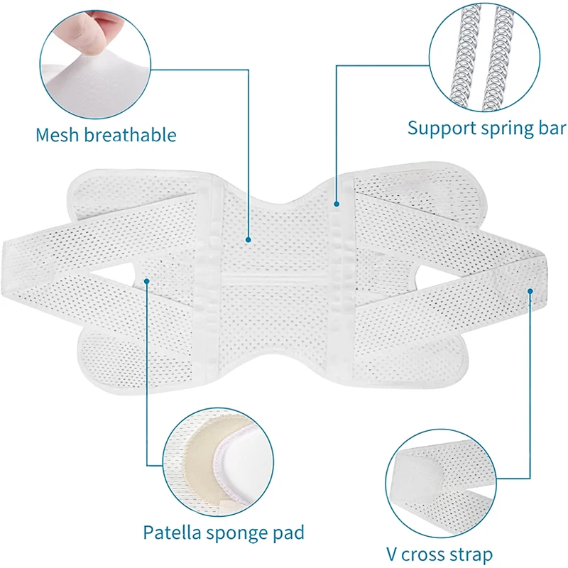 Компрессионный бандаж для поддержки колена с боковыми стабилизаторами дышащий