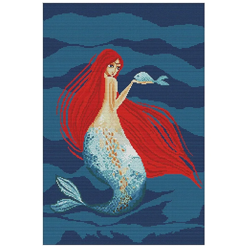 

Наборы для вышивки крестиком, Набор для вышивки крестиком с предварительным принтом, художественные изделия «сделай сам» для начинающих, Р...