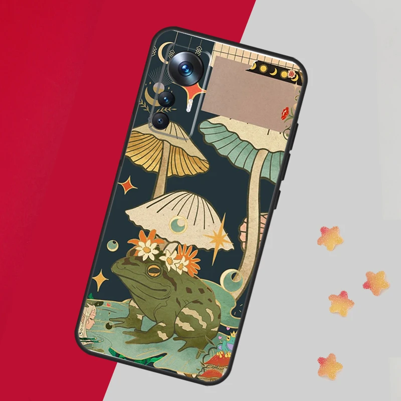 Винтажный Ретро чехол с рисунком лягушки грибов для Xiaomi 13T Pro 12T 11T 12 14 13 Lite 12X POCO F5 X3