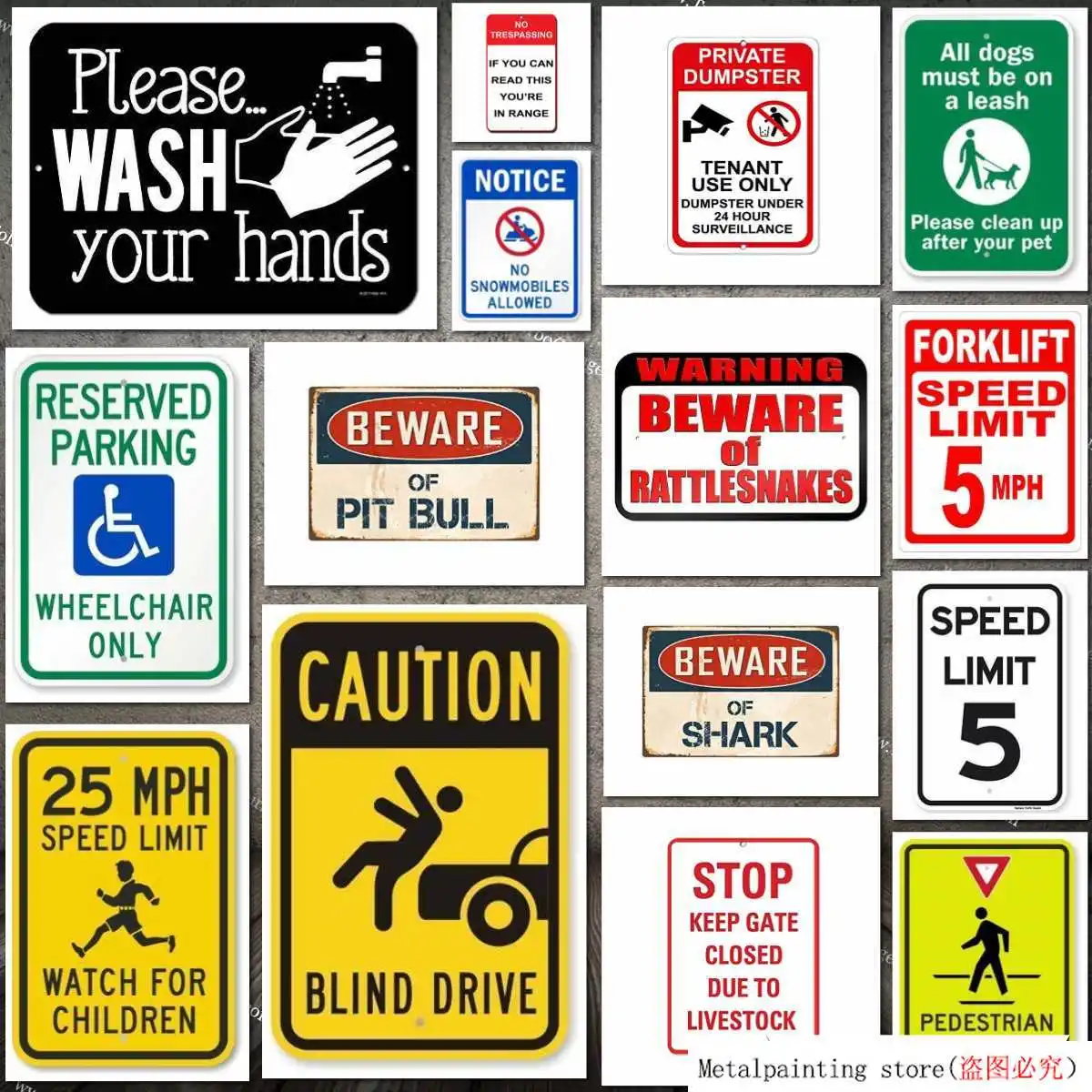 Металлический жестяной знак Stevenca, лимит скорости 25 миль/ч, часы для детей, знак повышенной прочности 63 мил, металлический алюминиевый знак для настенного дизайна, 8x12 дюймов