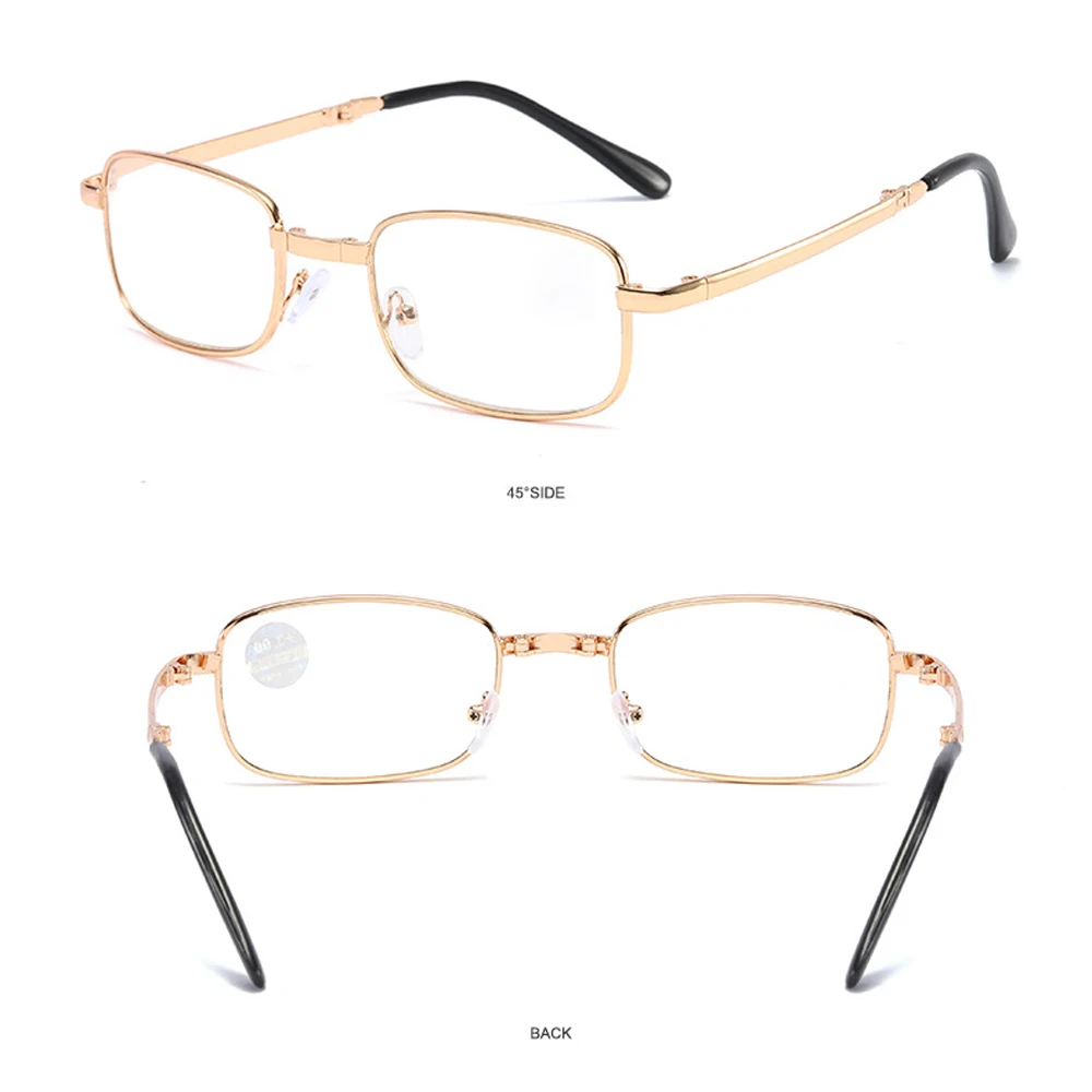 Складные удобные очки для чтения пожилых людей с коробкой