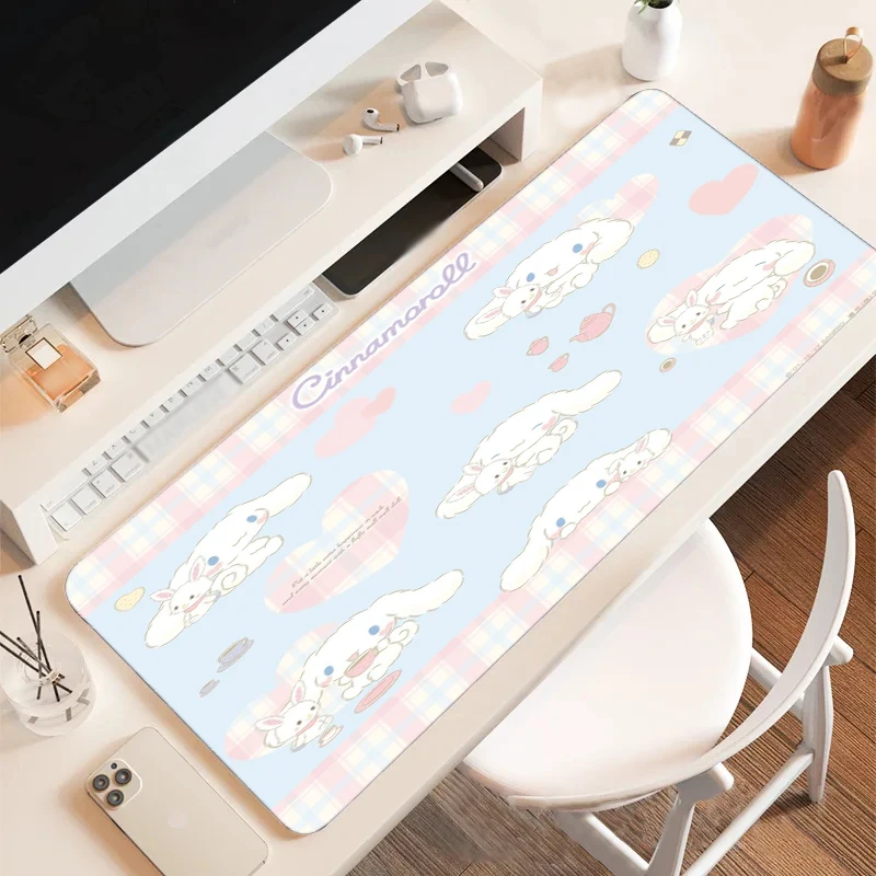 

Mouse Pad Gaming Cinnamorol Deskmat Cute 900x400 Kawaii Computer Accessories Desk Mat Pads Gamer Large Carpet Mousepad Game Mats