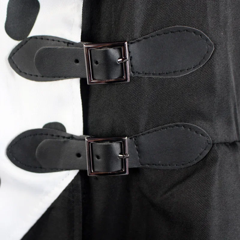 Фильм 101 черно-белая ведьма Куила Дьявол сценический костюм для косплея