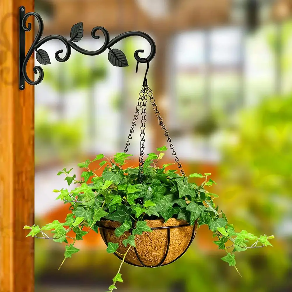 

1 Set Flowerpot Stand Decorative DIY Hollow-out Curved Leaf Design Strong Load-bearing Plant Holder for Garden