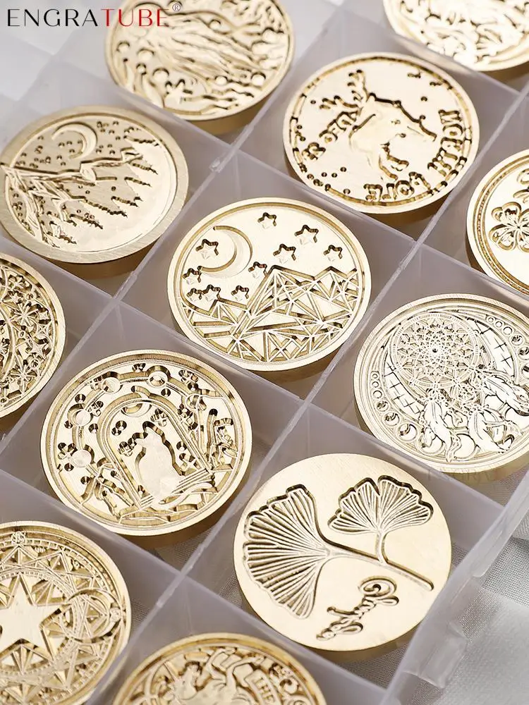 

1PC Stamps Head Seal Wax Seal Stamp Retro Brass Plant Seal Flower Scrapbooking Stamps Craft Diy Wedding Decorative Invitation