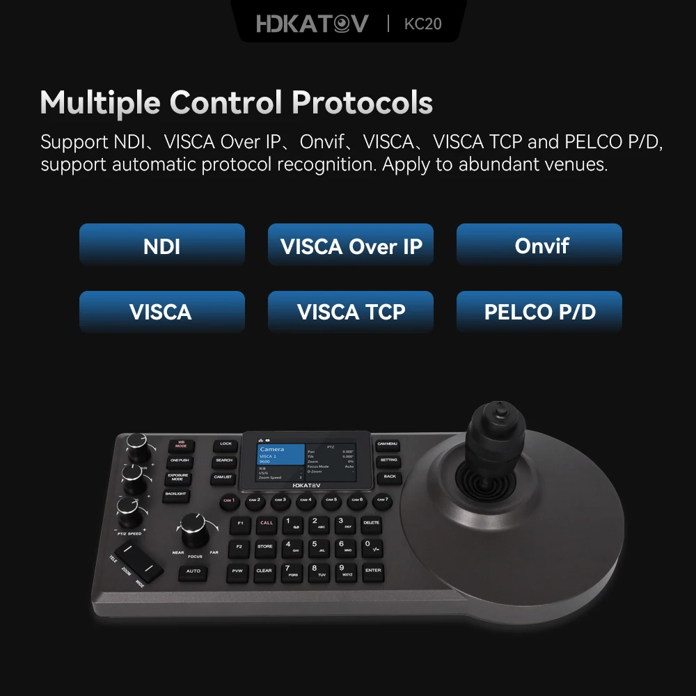 Фото Новая HDKATOV: Хит продаж! PTZ-камера для конференций с AI-отслеживанием, 4K, HDMI, LAN, USB 3.0, PoE, для прямых трансляций + IP-контроллер №3