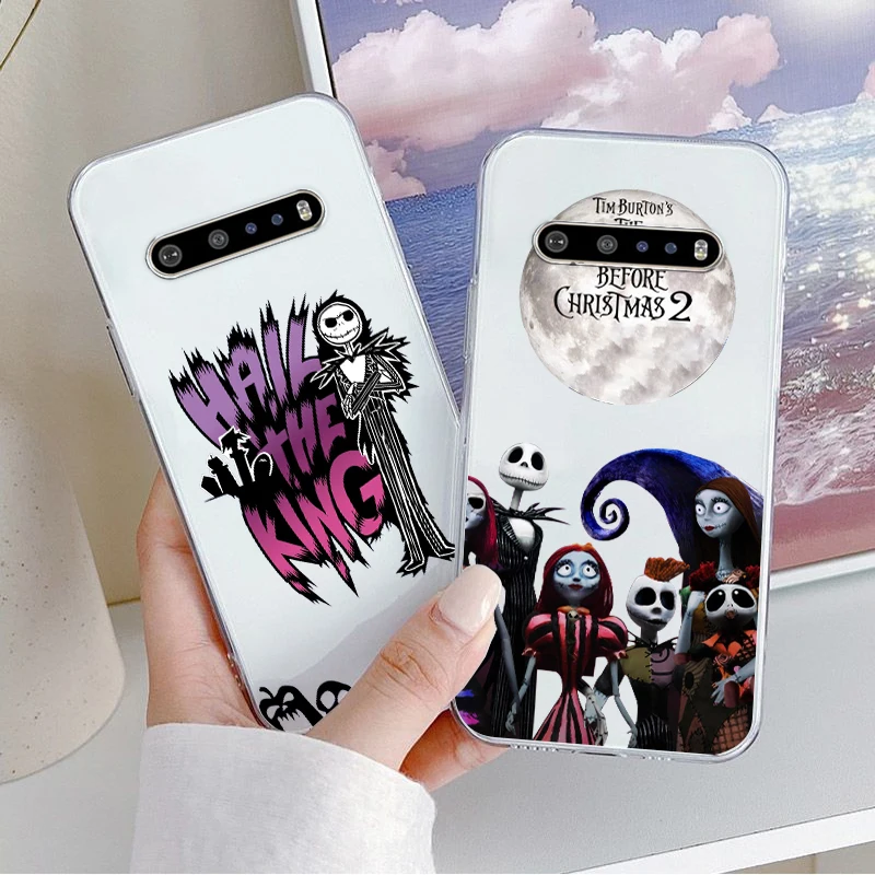 

Christmas Eve Skull Disney Phone Case For Google Pixel 7 6 Pro 6A 5A 5 LG K92 K42 K22 K71 K61 K51 K41S G8 Transparent