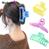 molans new womens resin hollow hair catch casual all match accessories ladies bath makeup horsetail crab clip claw clip jewelry